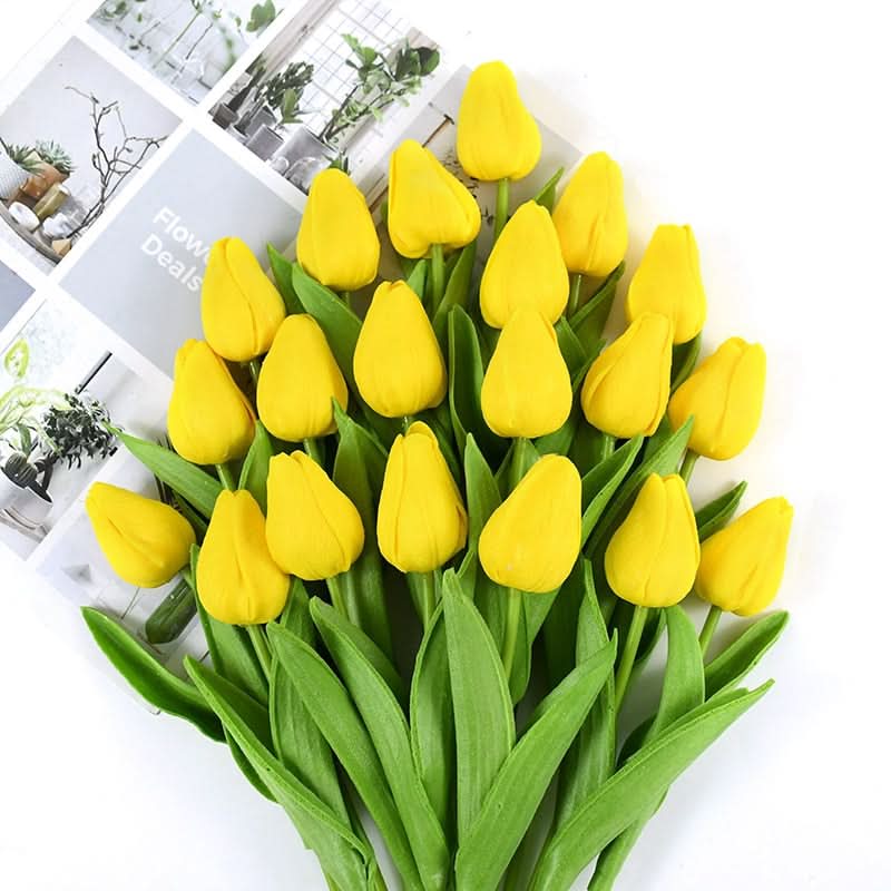 Beautiful Fake Tulip Arrangement with Realistic Petals