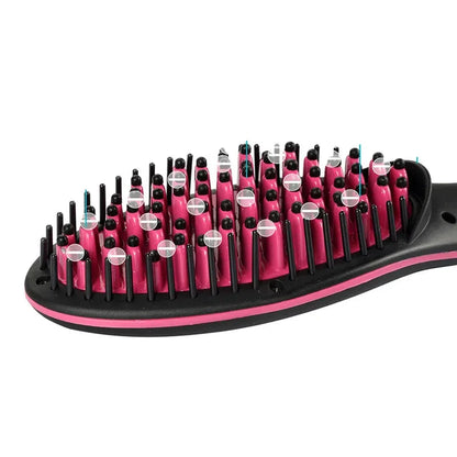Fast Hair Straightening Brush with Heat