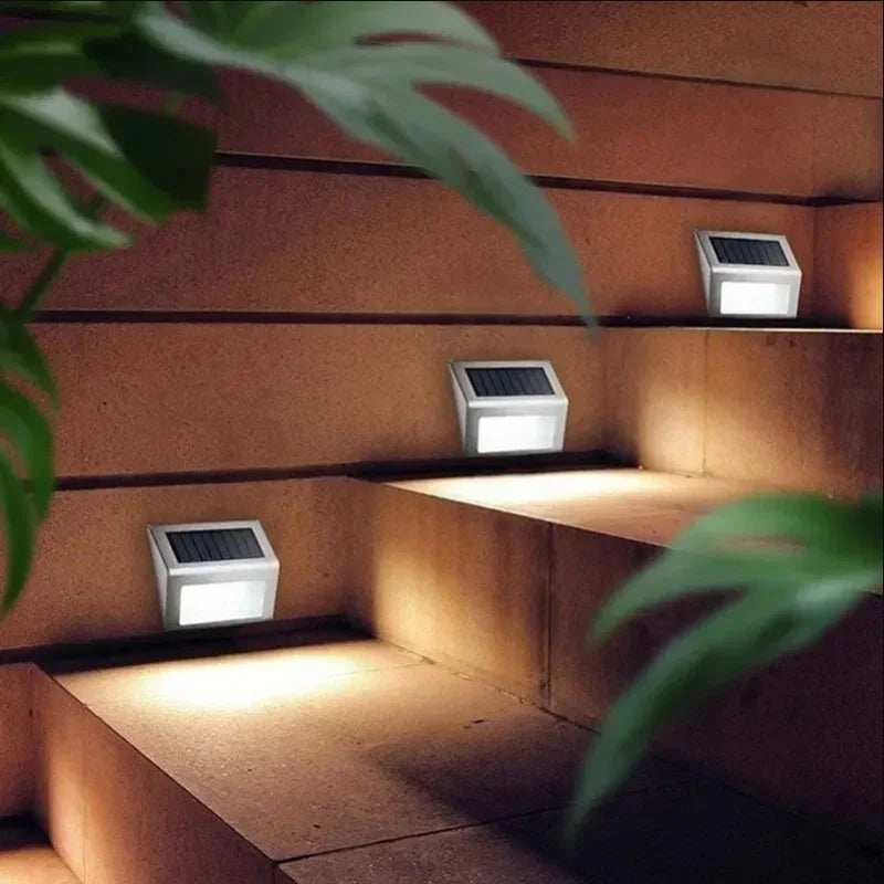 Outdoor Solar Powered Step Light 3 LED Waterproof