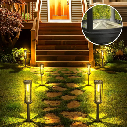 Outdoor Solar Powered Rectangle Lamp