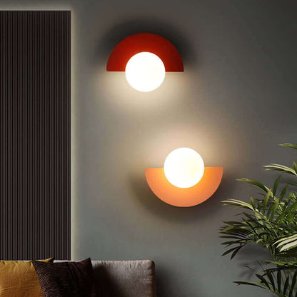Metallic Half Moon Wall Light Lamp