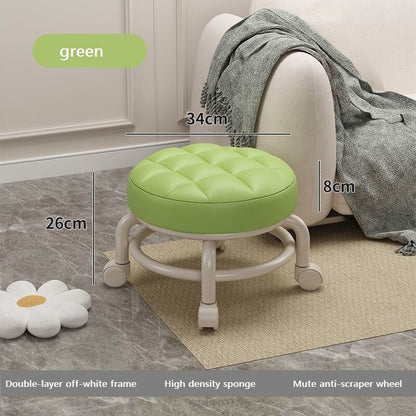 Compact Mini Rolling Modern Stool