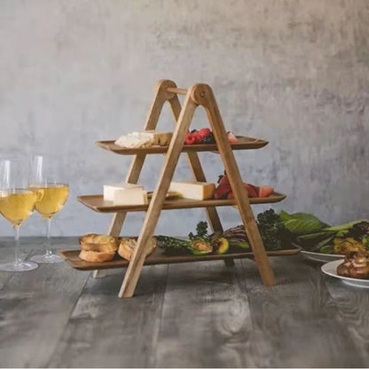 Rustic Wooden Serving Platter Tray