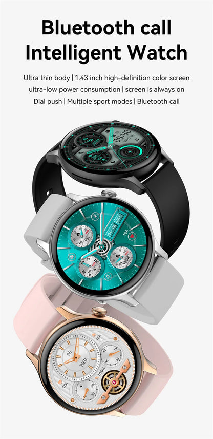 Luxury Gold Ladies Smartwatch with Fitness Tracker