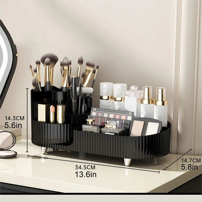 Premium Cosmetic Storage with Compact Rotating Base