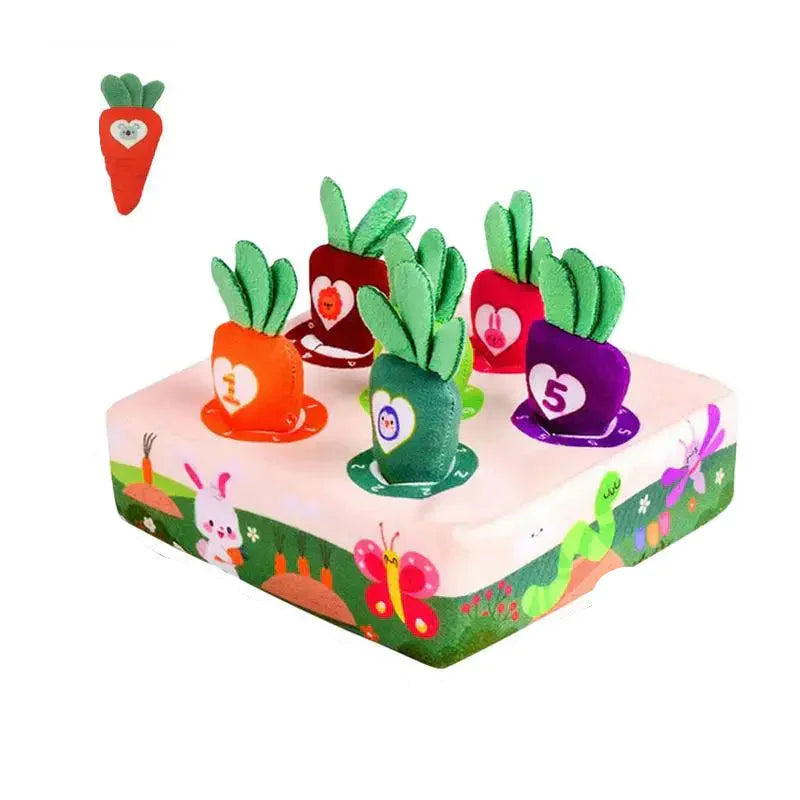 Fun Interactive Pet Play Mat with Plush Carrot Toy