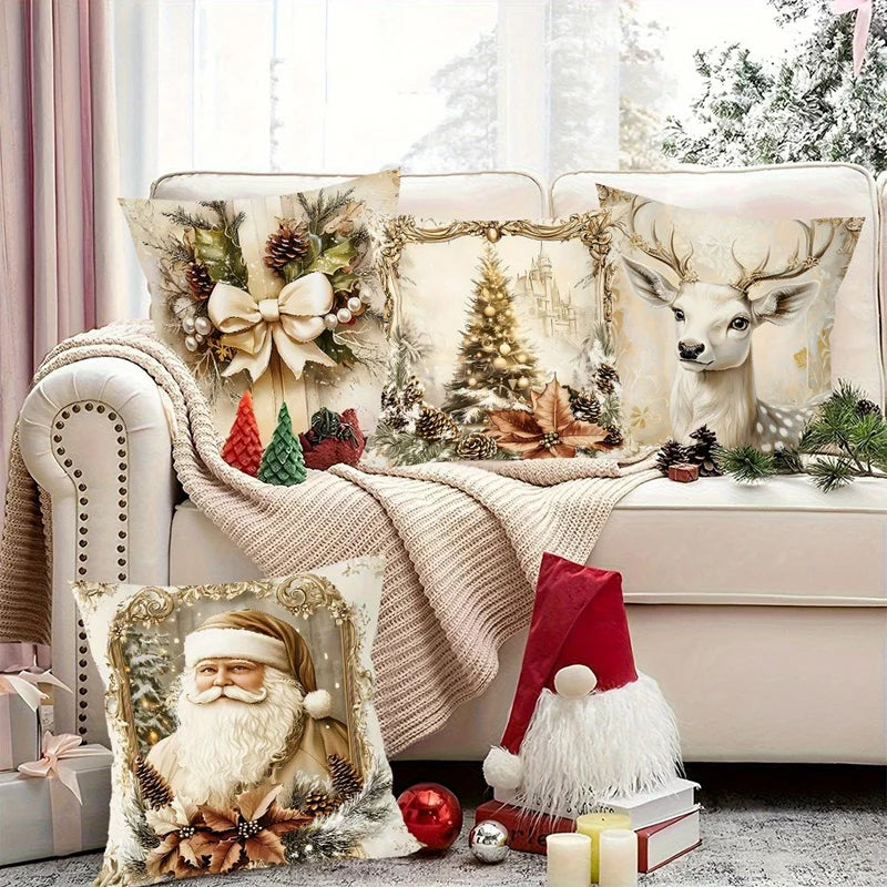 Christmas Decorative Pillow Covers Set of 4