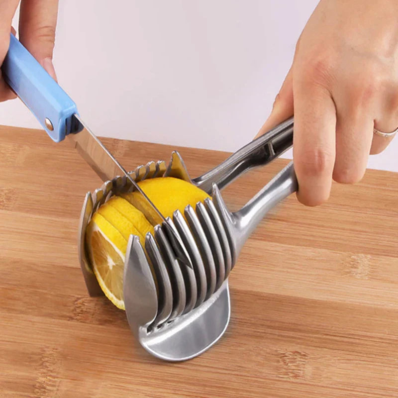 Easy Grip Kitchen Fruit Veggie Cutter Holder