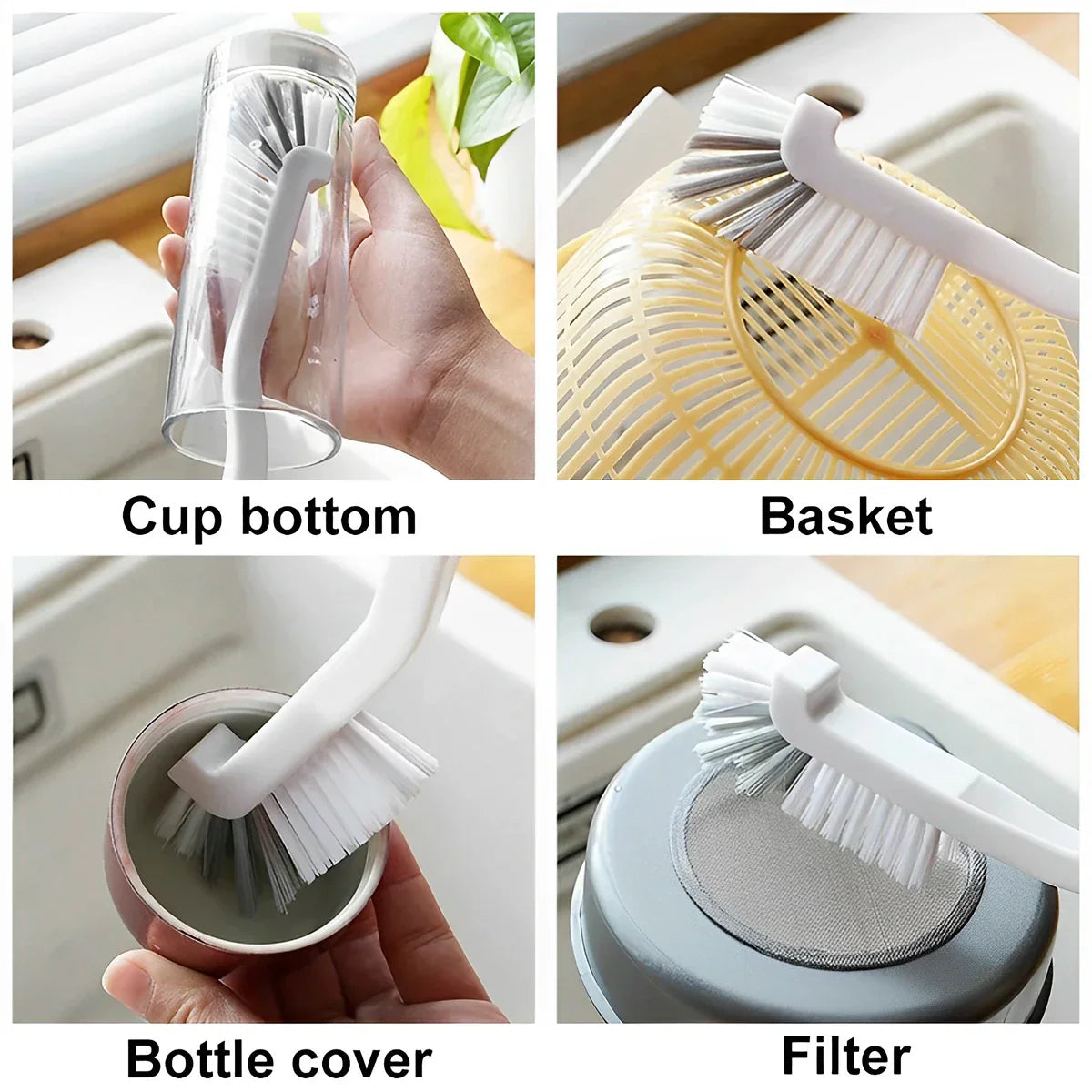 Practical 9-Piece Cleaning Brush Set for Bathroom & Kitchen