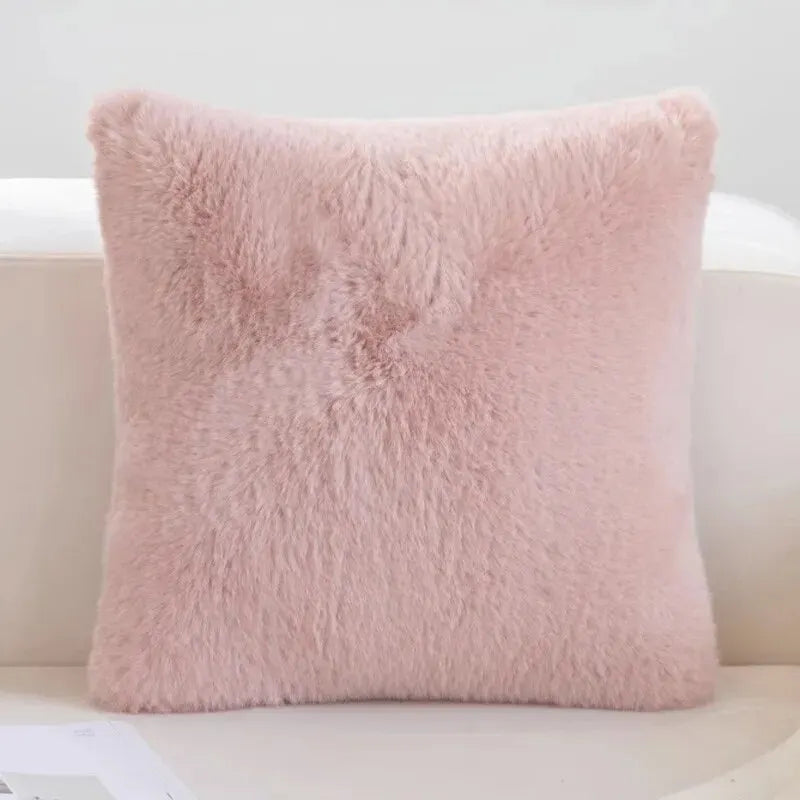 Soft Faux Fur Throw Pillow Cover for Home Decor - Fesara