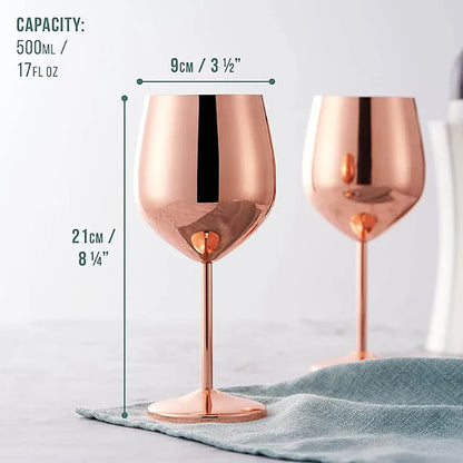 Durable Metal Drinking Glasses (Set of 6)