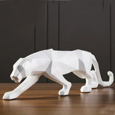 Unique Resin Leopard Figurine Decor Statue