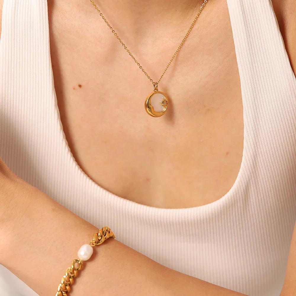 Delicate Zodiac Shell Pendant Necklace