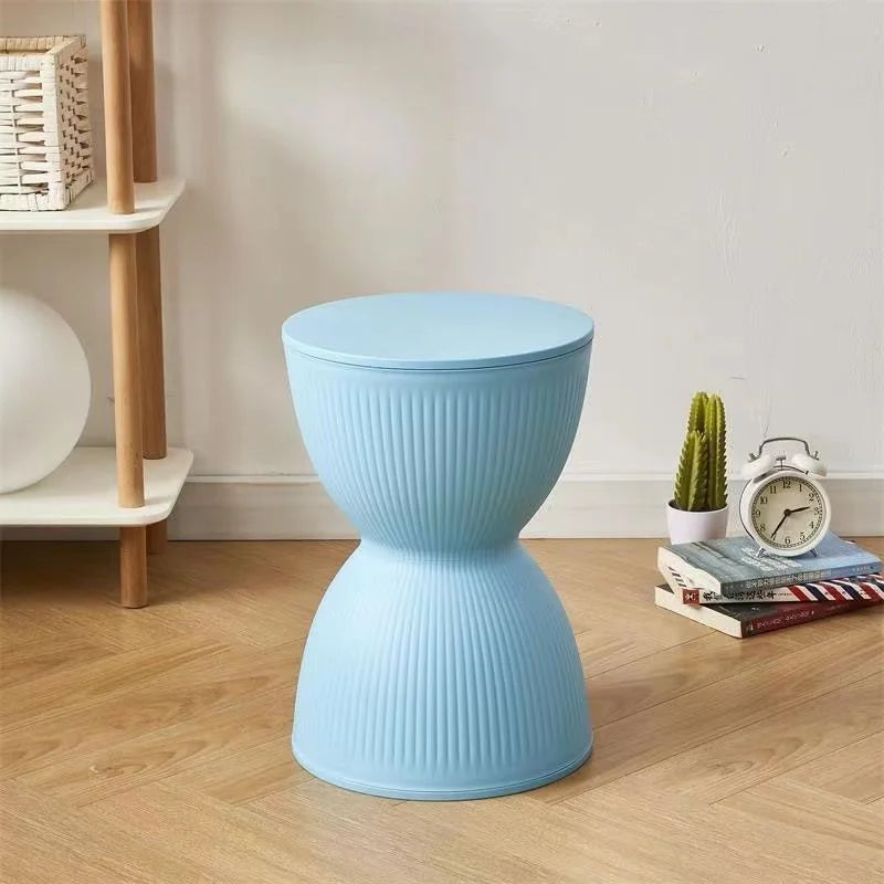 Modern Plastic Coffee Table with Sleek Hourglass Shape