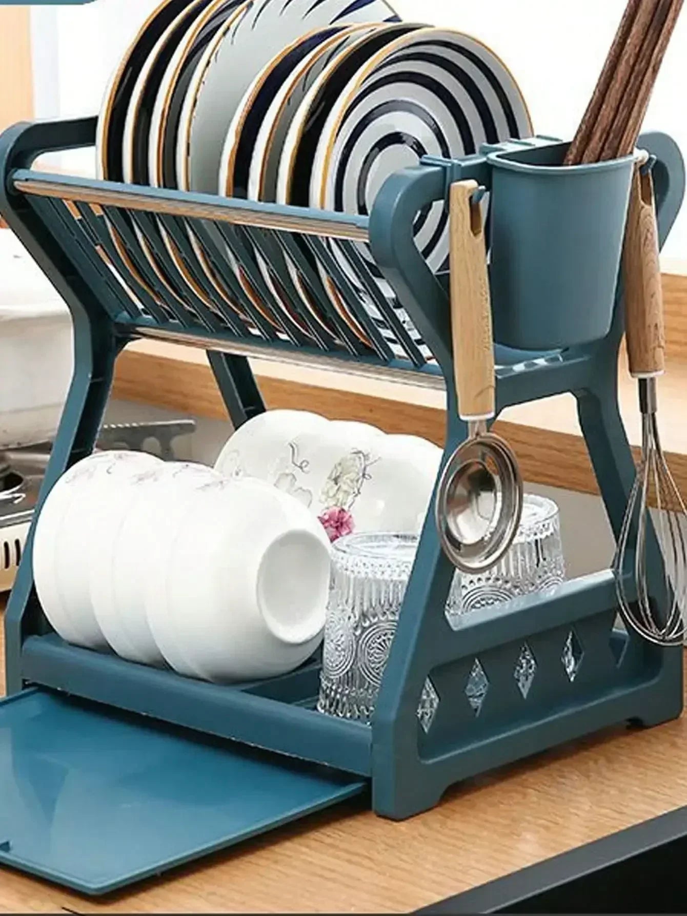 Space Saving Folding Kitchen Shelf