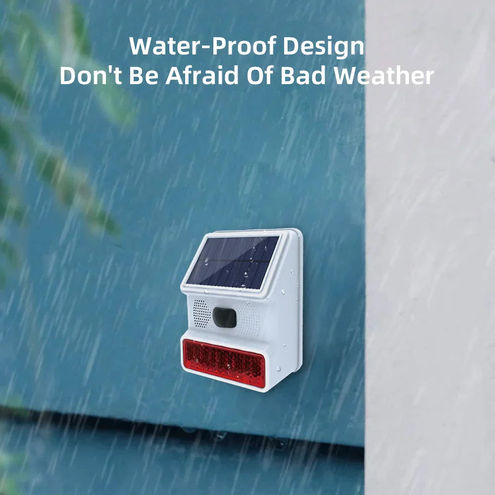 Wireless Solar Siren Alarm Module with Light and Sound