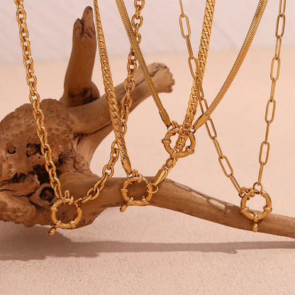 Luxury Gold Anchor Bar Necklace Chain