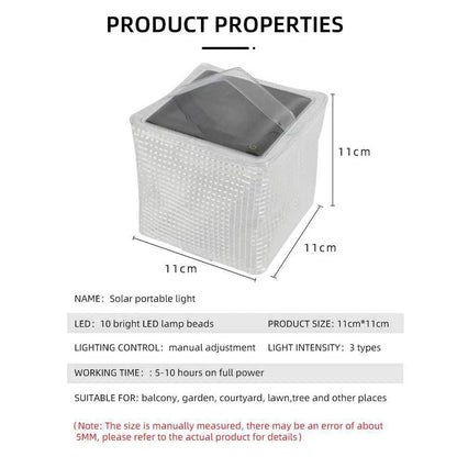Portable Solar Camp Lantern Waterproof Folding Light