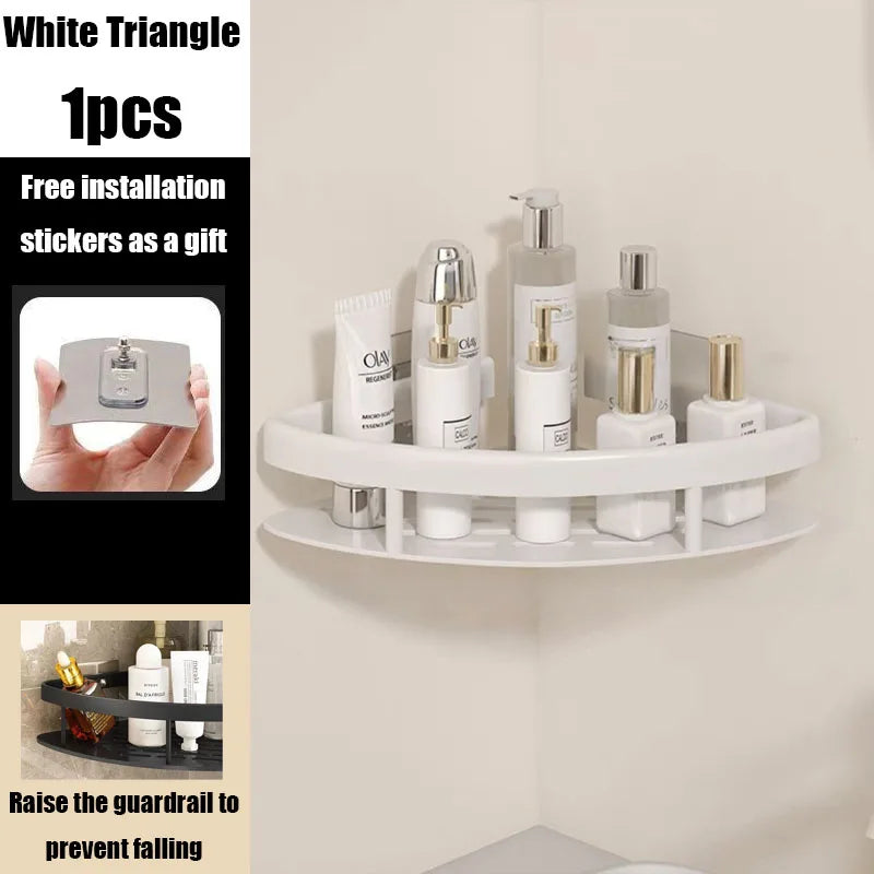 Easy Install Corner Shower Caddy in Aluminum