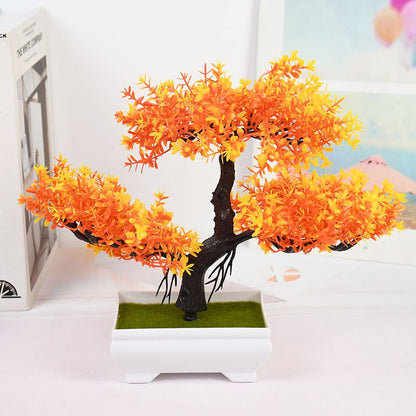 Vibrant Green Silk Artificial Plant Decoration