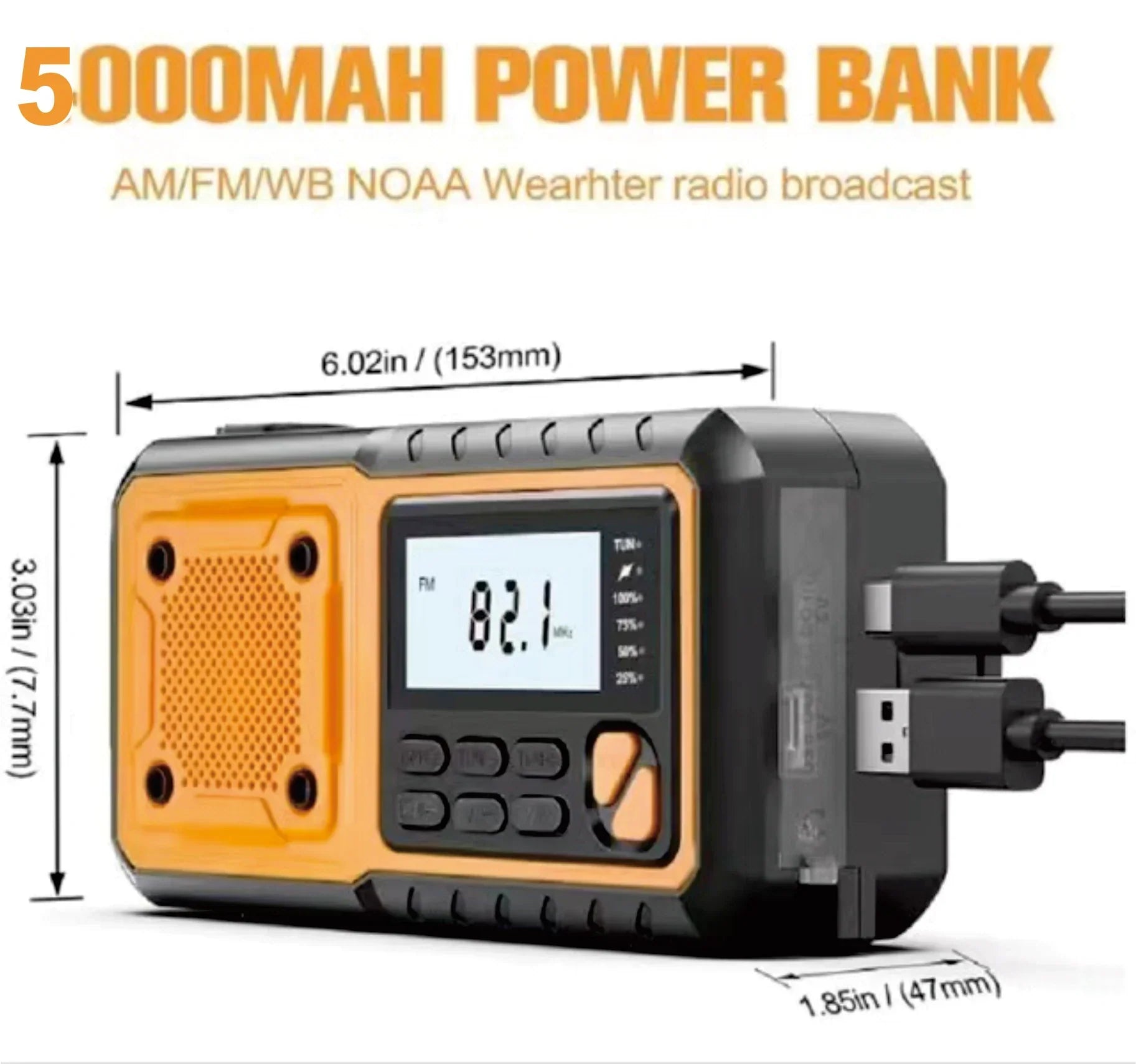 Portable Hand Crank Emergency Radio - Fesara