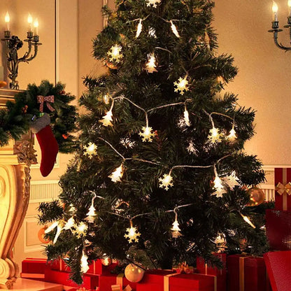 Fesara LED Fairy Lights Snowflake Design Warm White