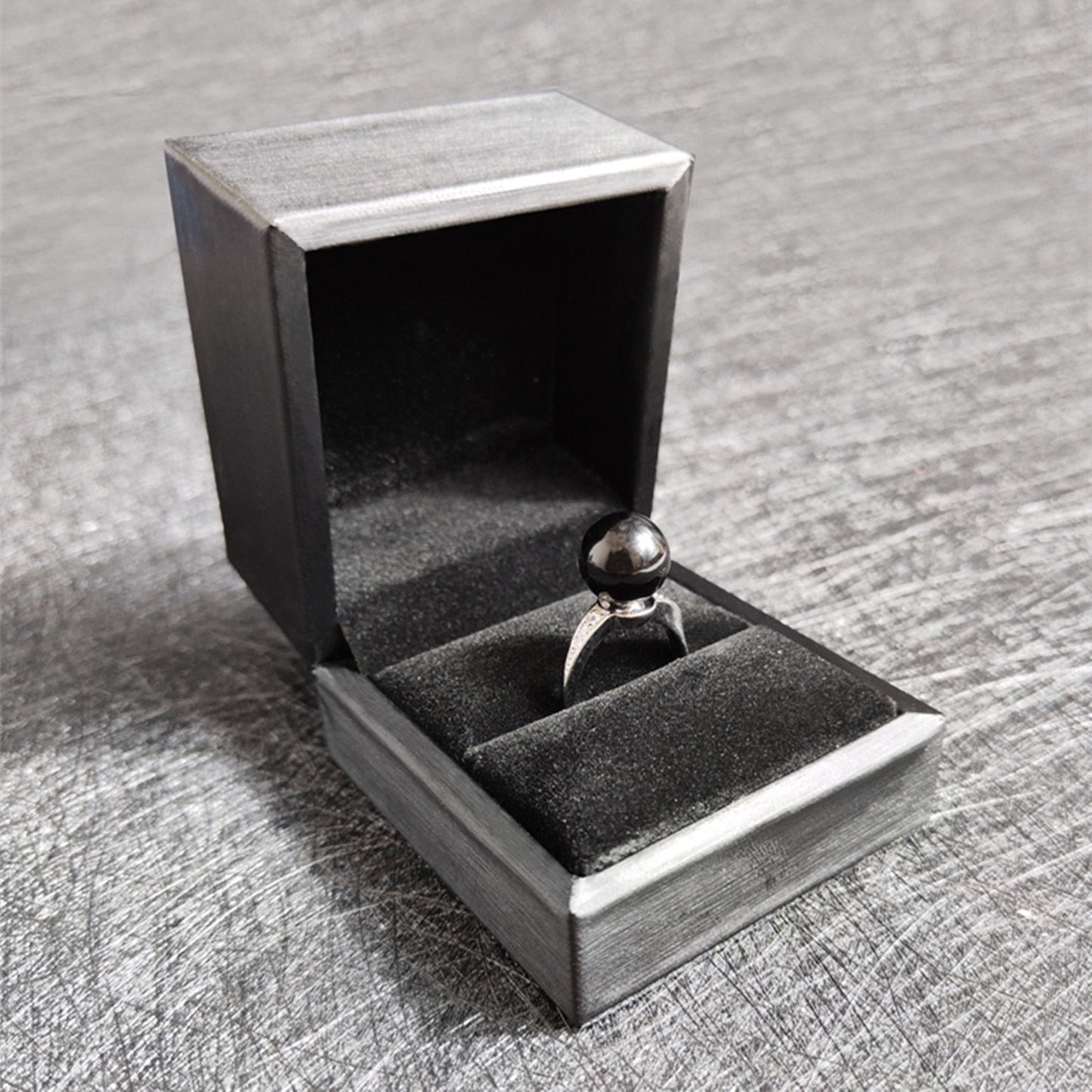 Secret Black Onyx Concealed Blade Ring