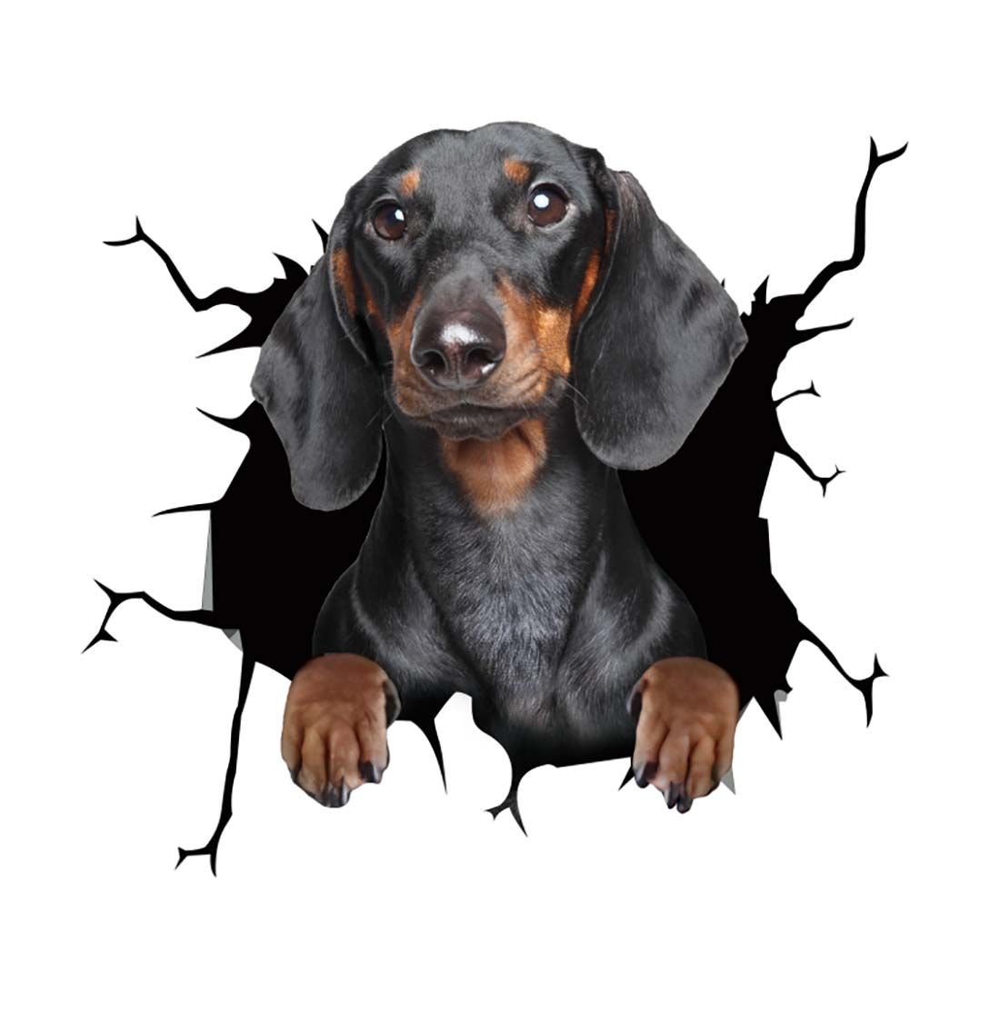 Fun 3D Puppy Car Sticker Scratch Cover