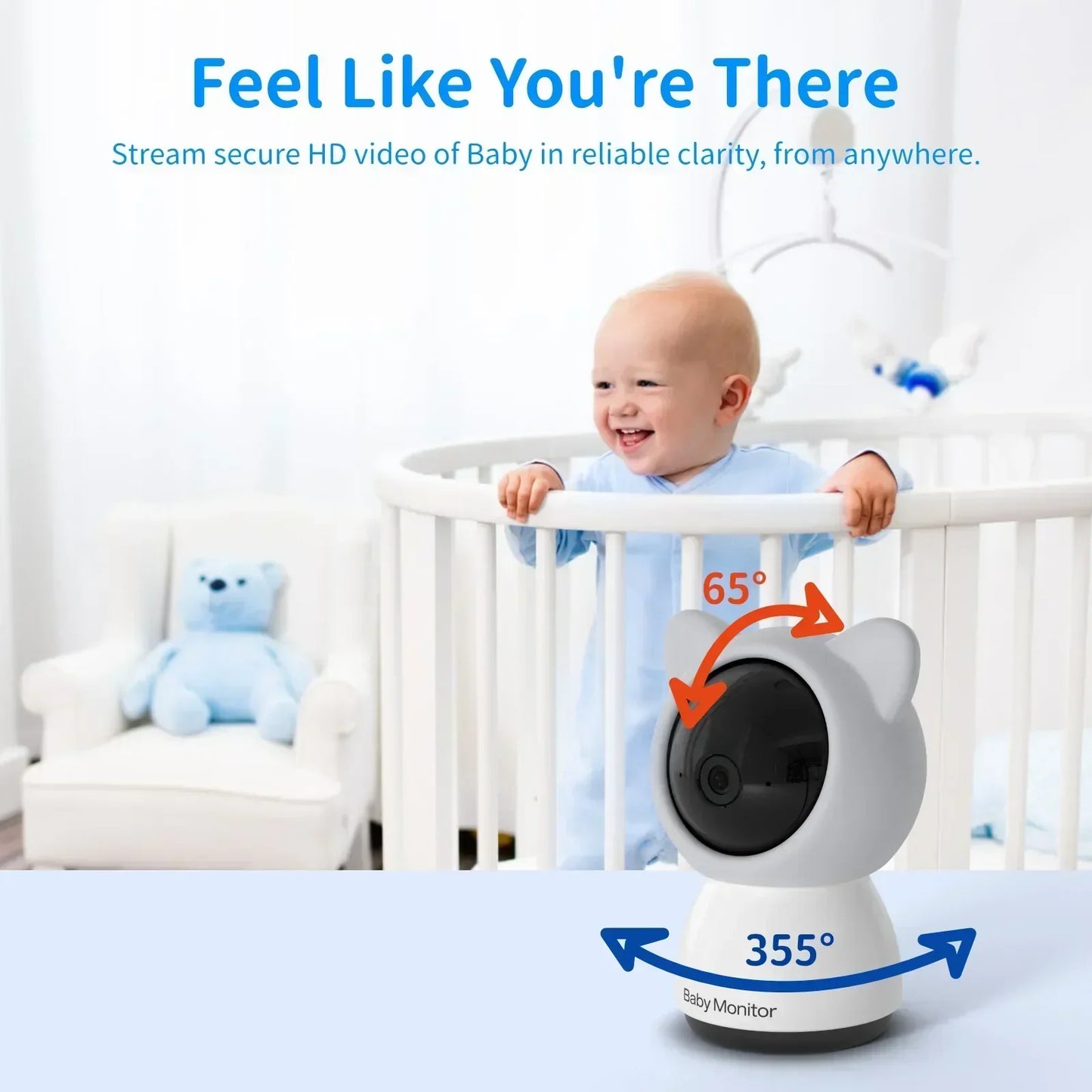 Fesara Baby Video Monitor - Clear HD Nursery Camera
