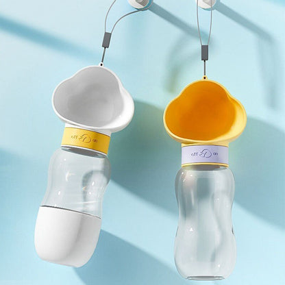 Portable 2in1 Pet Water Bottle Feeder Set