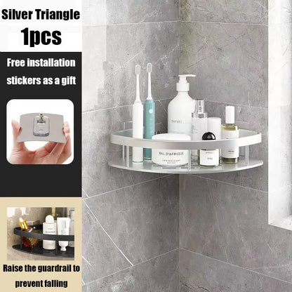 Easy Install Corner Shower Caddy in Aluminum - Fesara