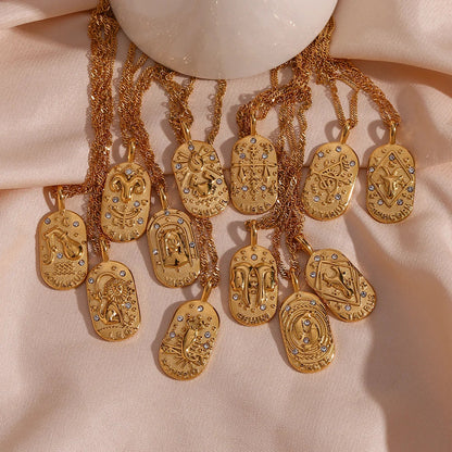 Delicate Astrology Symbol Pendant Necklace