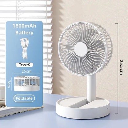 Portable Rechargeable Folding Fan with Timer