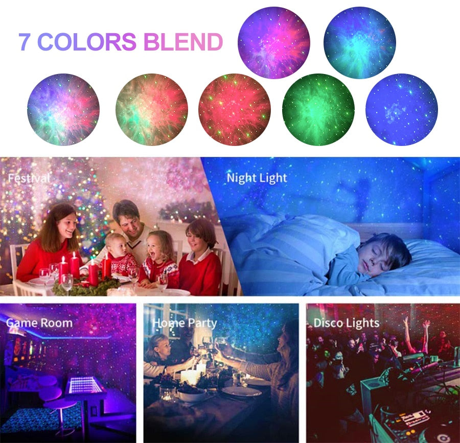 Cosmic Night Sky Star Projector Lamp
