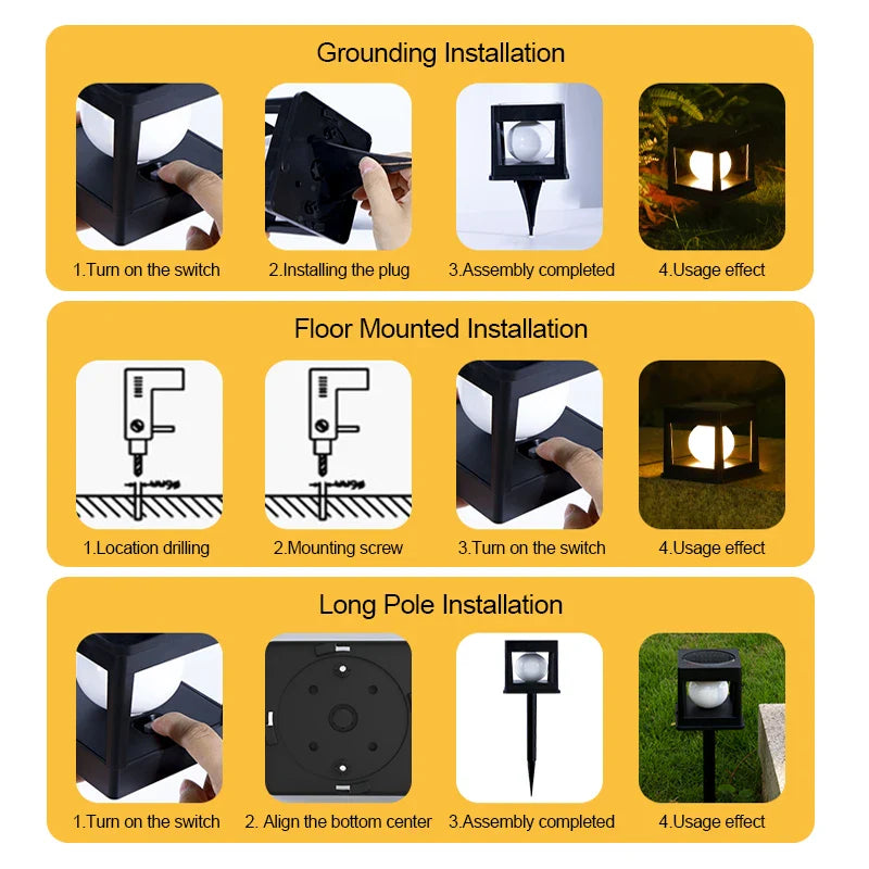 Outdoor Solar Powered Garden Light Duo