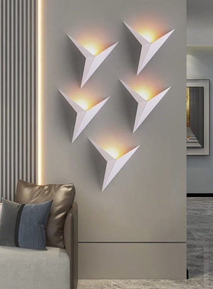 Contemporary Triangle Wall Light Fixture