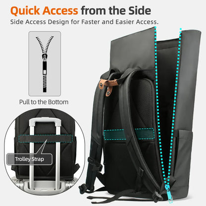 Practical Men's Laptop Backpack with USB and Waterproof Design