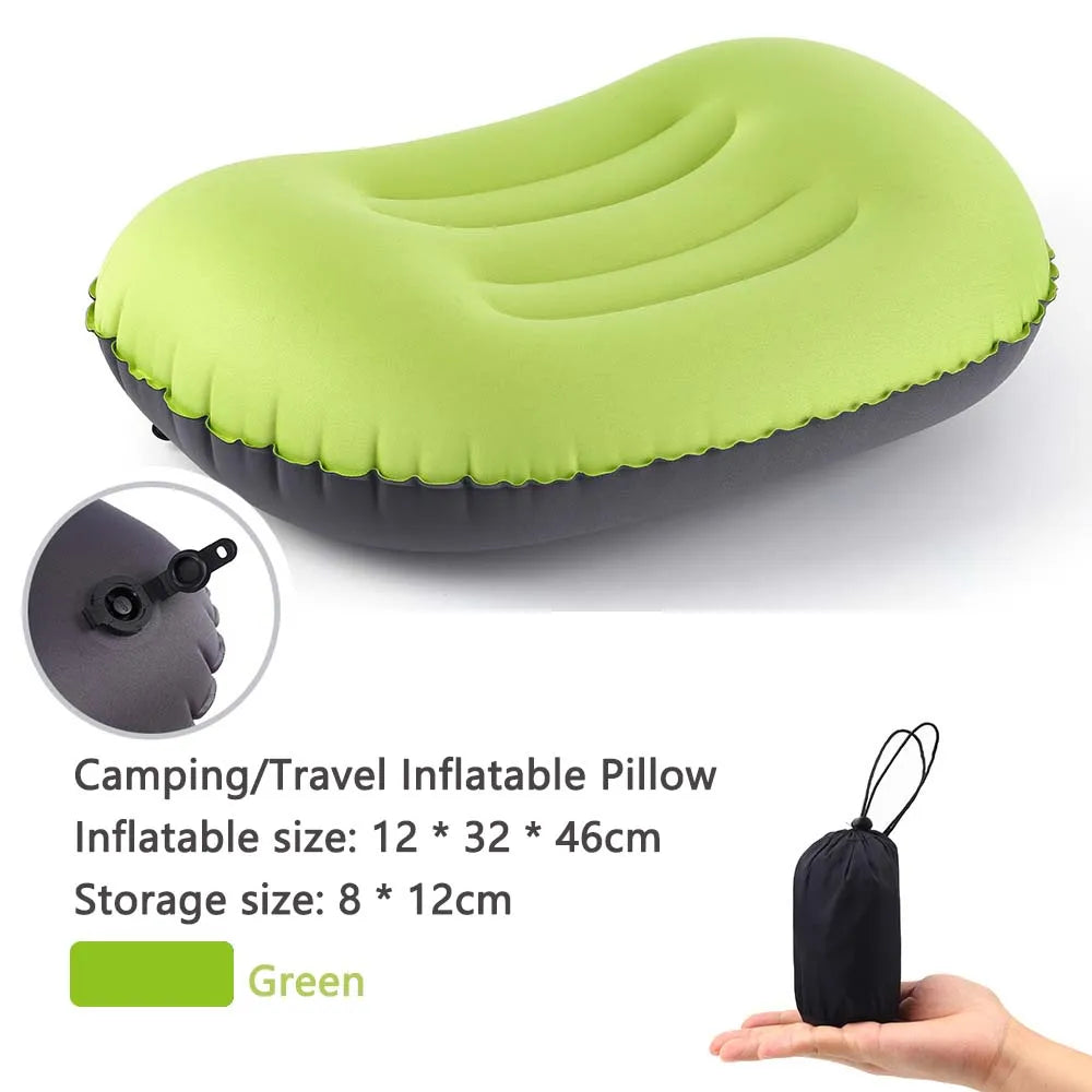 Portable Inflatable Travel Pillow with Neck Support Cushion