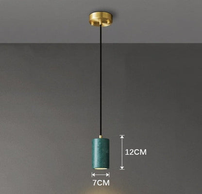 Simple Marble Hanging LED Light