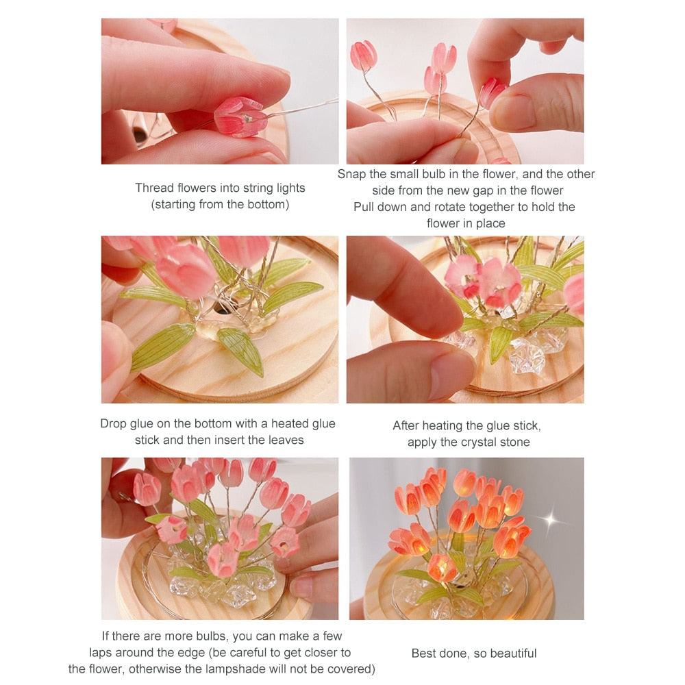 Beautiful Floral Table Night Light