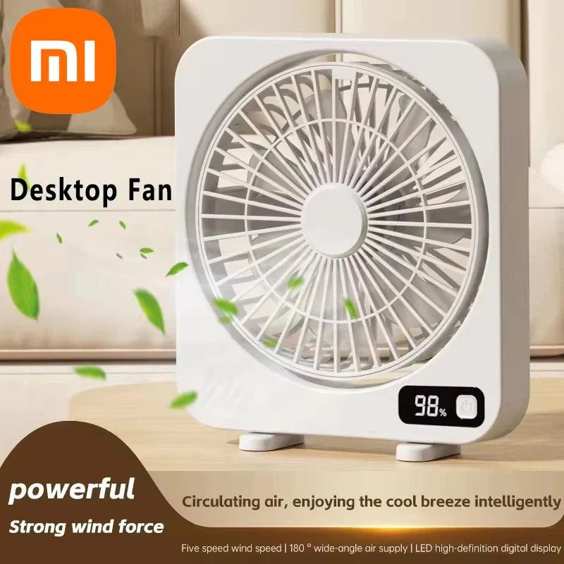 Compact USB Personal Fan with 5-Speed Settings