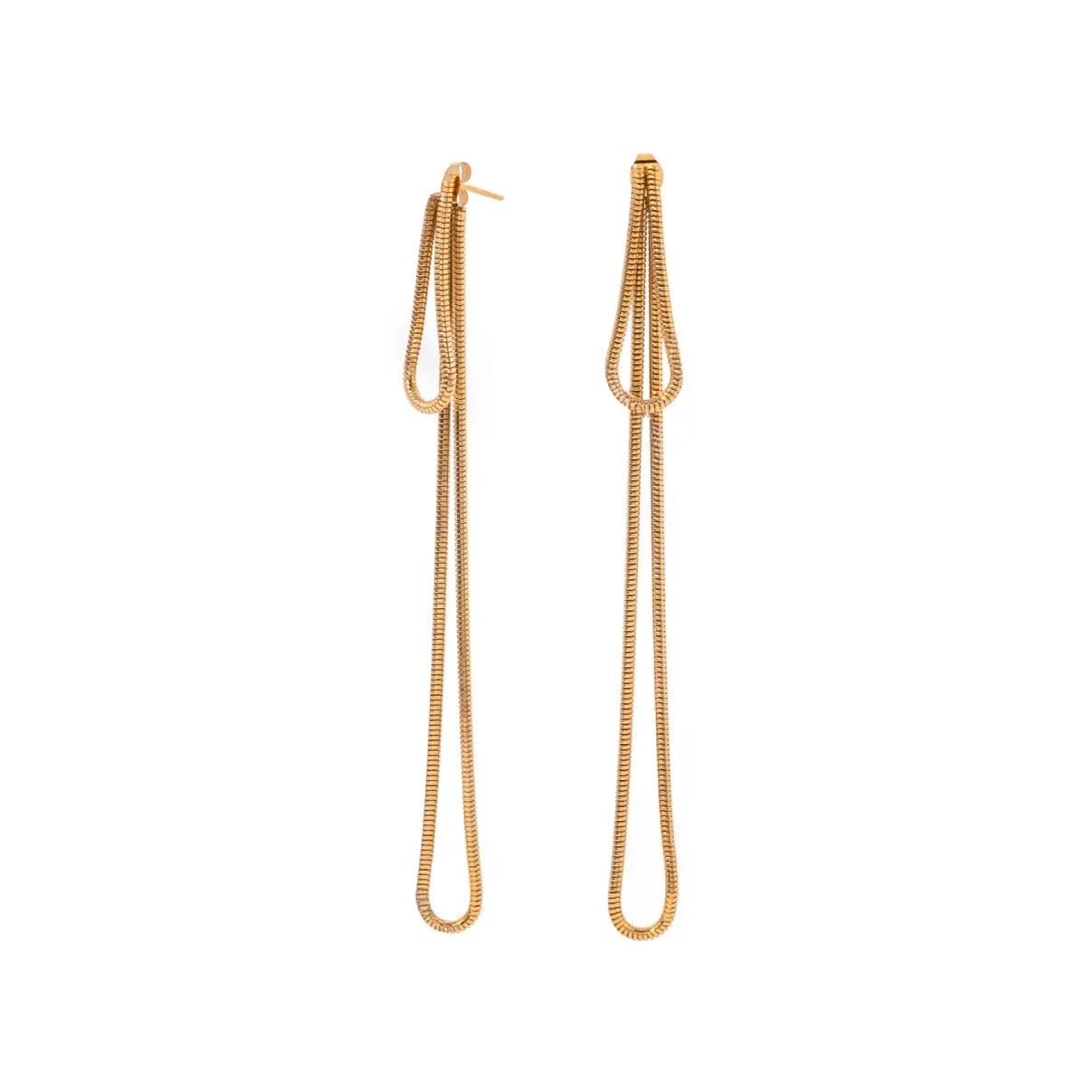 Elegant Drop Tassel Stud Earrings - Fesara