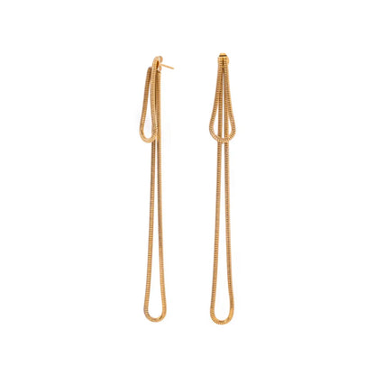 Elegant Drop Tassel Stud Earrings - Fesara