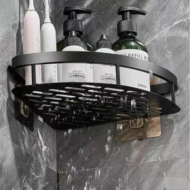 Easy Install Bathroom Shelf - Slim Aluminum Wall Storage