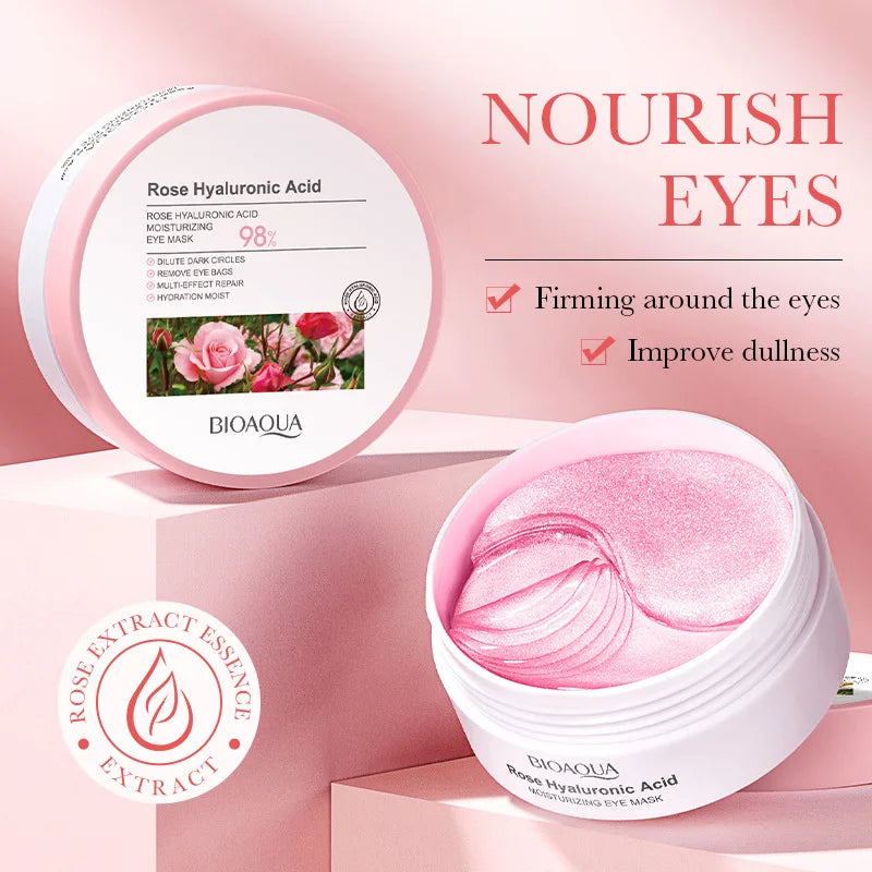 Plumping Rose Eye Mask for Hydrating & Smoothing Skin