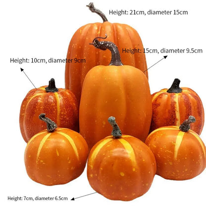 Fall Decorative Pumpkins 7-Piece Set
