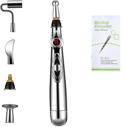 Professional Acupuncture Massage Pen - 5 Interchangeable Heads