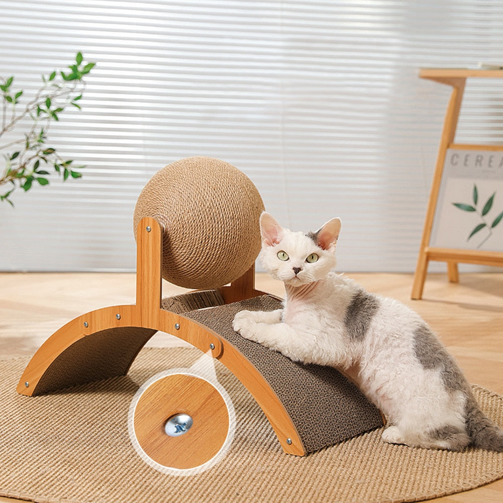 Natural Wood Kitty Play Scratcher Board