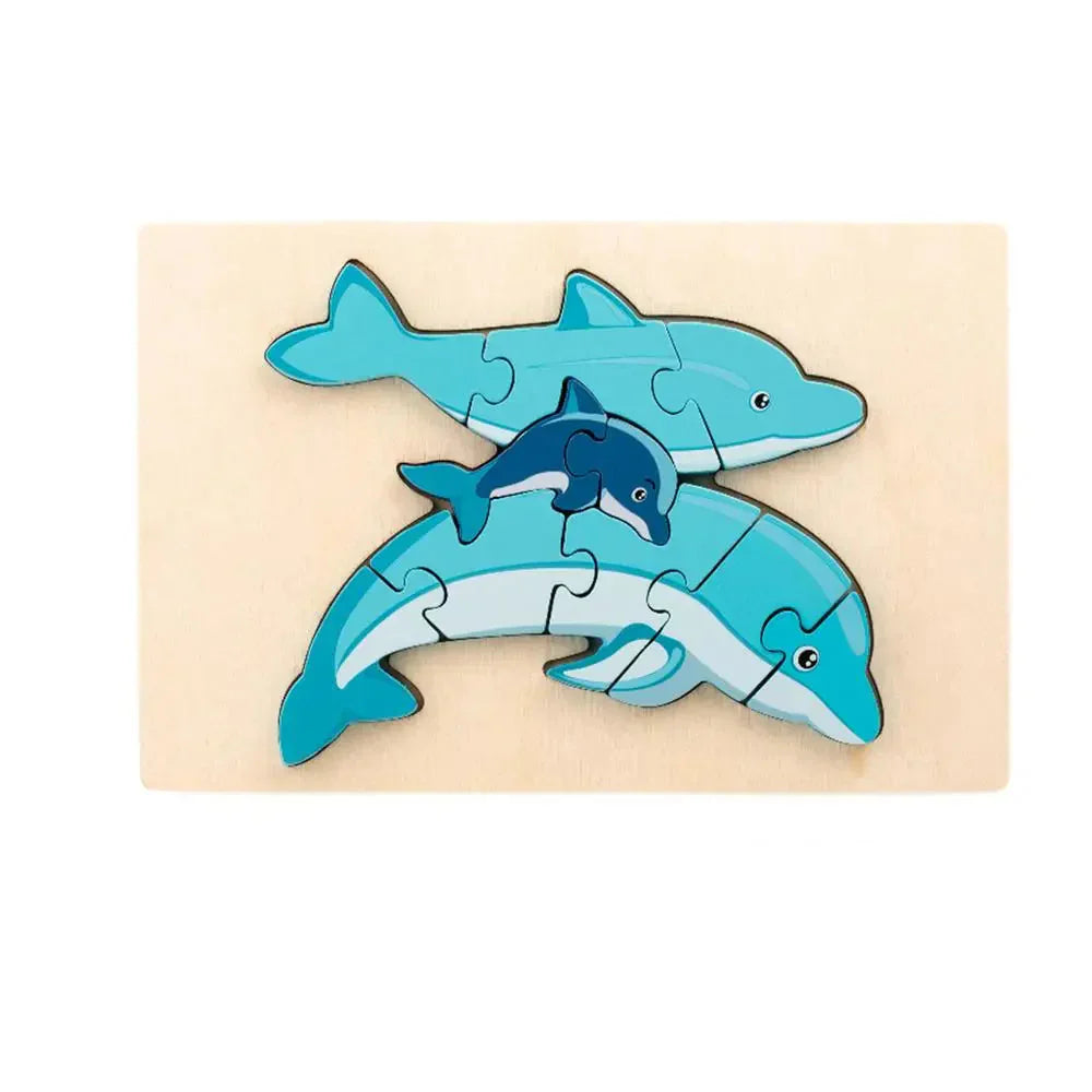 Montessori Animal Wooden Learning Puzzle Toy - Fesara