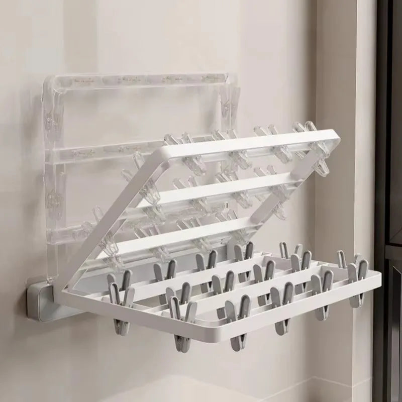 Compact Folding Wall Dryer & Towel Rack